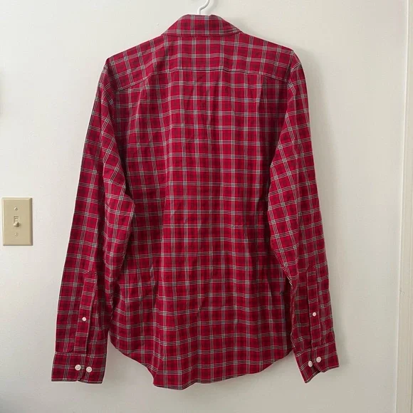 Abercrombie & Fitch Red Plaid Shirt 2XL MEN (excellent condition) - Picture 5 of 7